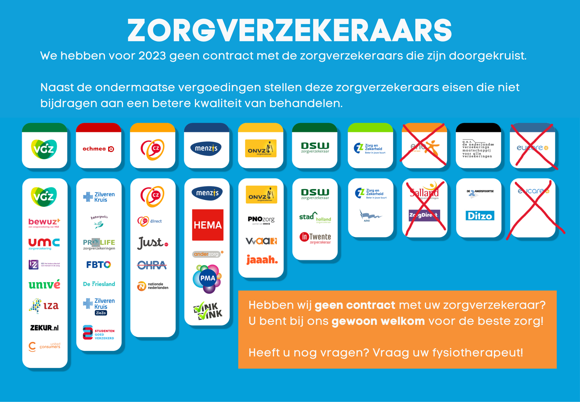 Overzicht zorgverzekeraars_welofgeen contract overzicht zorgverzekeraars